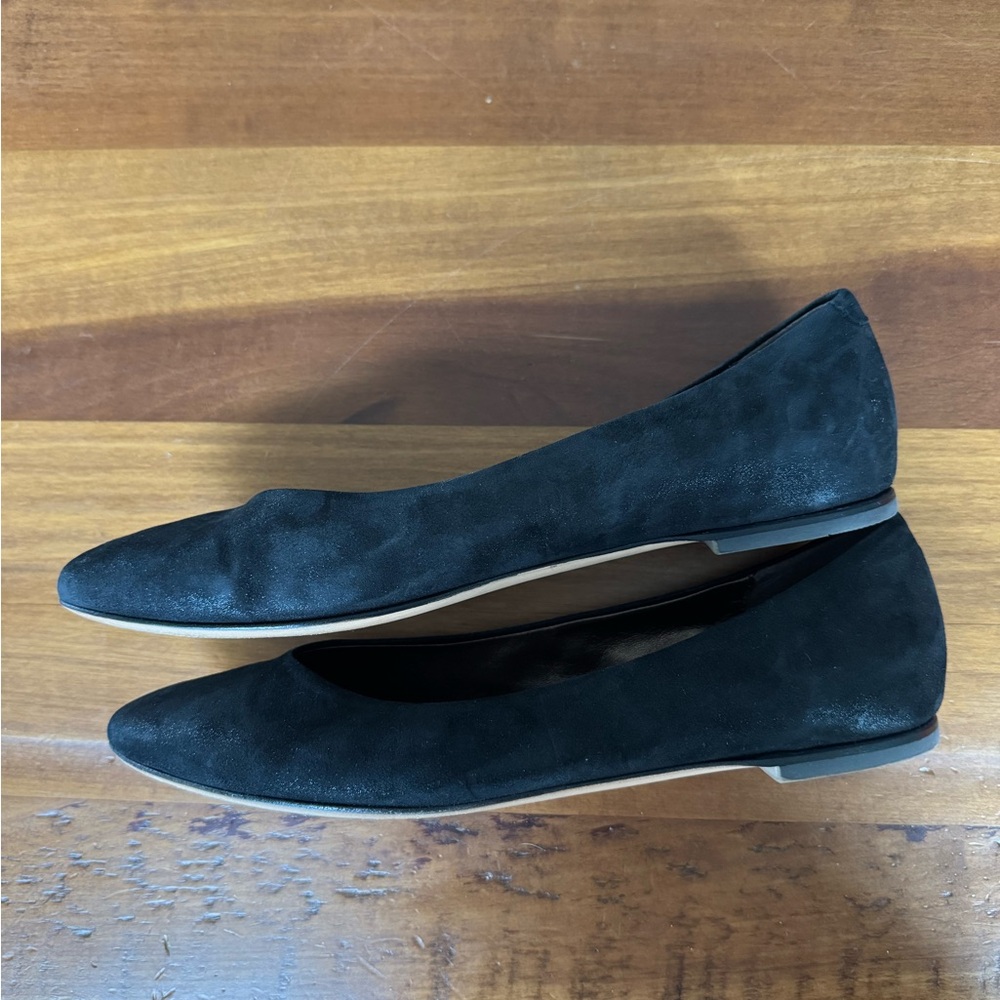AGL Suede Ballet Flats – Black – EU 41 (US 10–10.5)